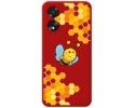 Funda Silicona Líquida Roja para Oppo A38 4G diseño Abeja Dibujos