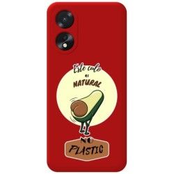 Funda Silicona Líquida Roja para Oppo A38 4G diseño Culo Natural Dibujos