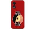 Funda Silicona Líquida Roja para Oppo A38 4G diseño Hombre Escalada Dibujos