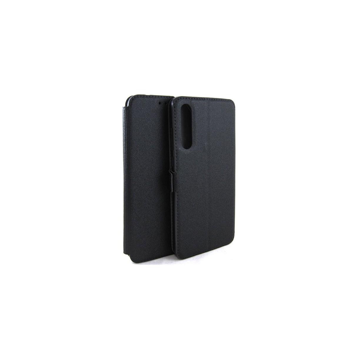 Funda Soporte Piel Negra para Huawei P20 Pro Flip Libro