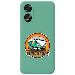 Funda Silicona Líquida Verde para Oppo A38 4G diseño Adventure Dibujos