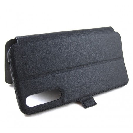 Funda Soporte Piel Negra para Huawei P20 Pro Flip Libro