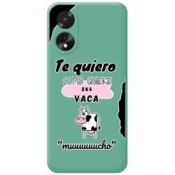 Funda Silicona Líquida Verde para Oppo A38 4G diseño Vaca Dibujos