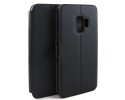 Funda Soporte Piel Negra para Samsung Galaxy S9 Flip Libro