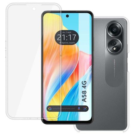 Funda Doble Transparente Pc + Tpu Full Body 360 para Oppo A58 4G