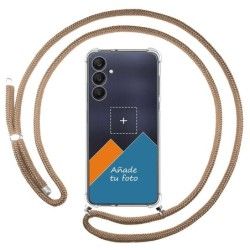 Personaliza tu Funda Colgante Transparente para Samsung Galaxy A25 5G con Cordon Camel Dibujo Personalizada