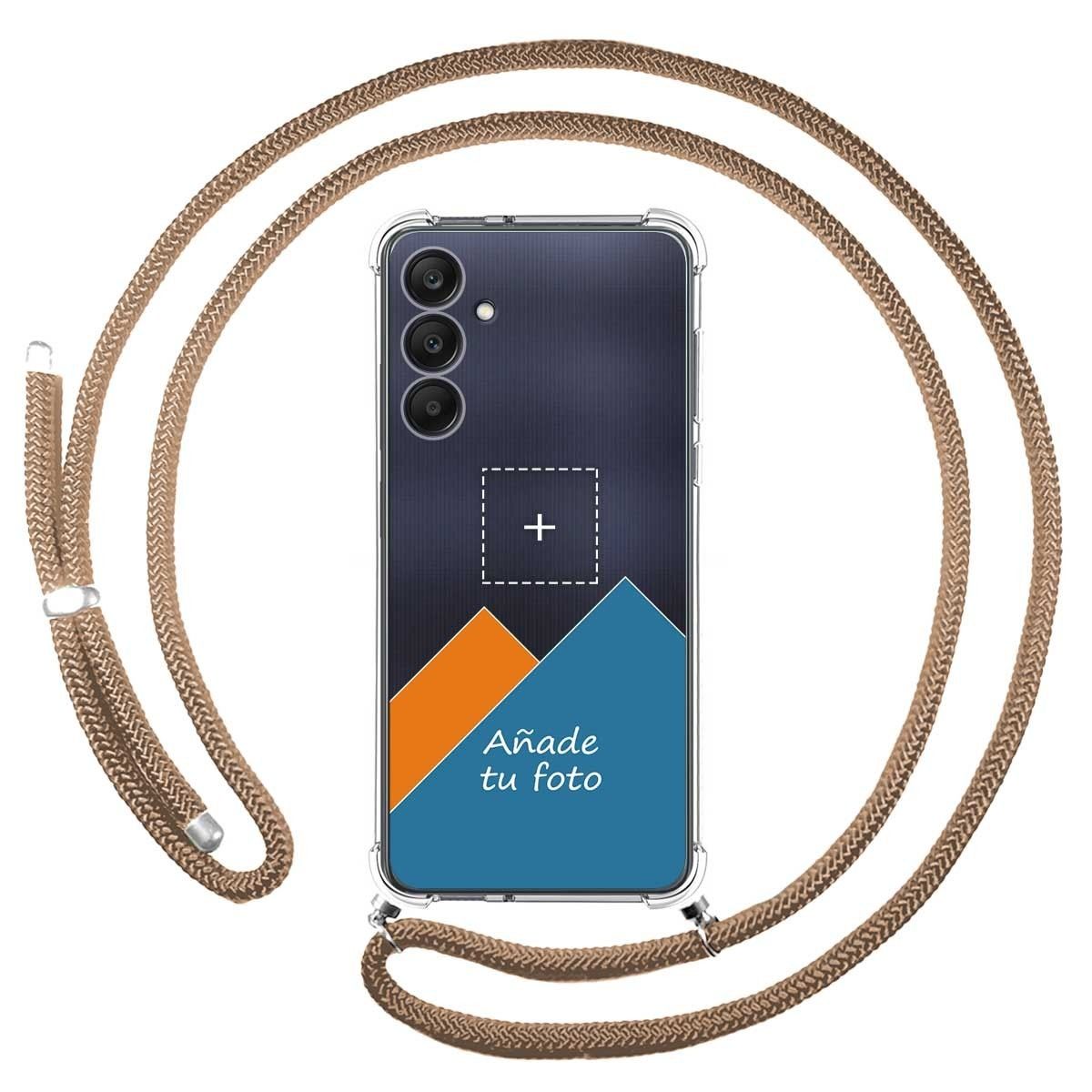 Personaliza tu Funda Colgante Transparente para Samsung Galaxy A25 5G con Cordon Camel Dibujo Personalizada