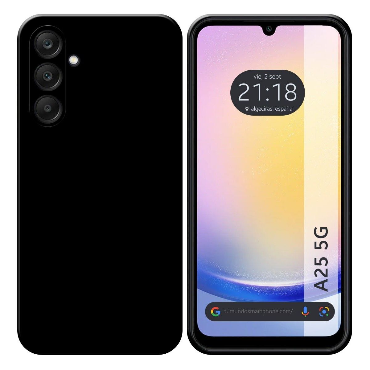 Funda Silicona Gel TPU Negra para Samsung Galaxy A25 5G