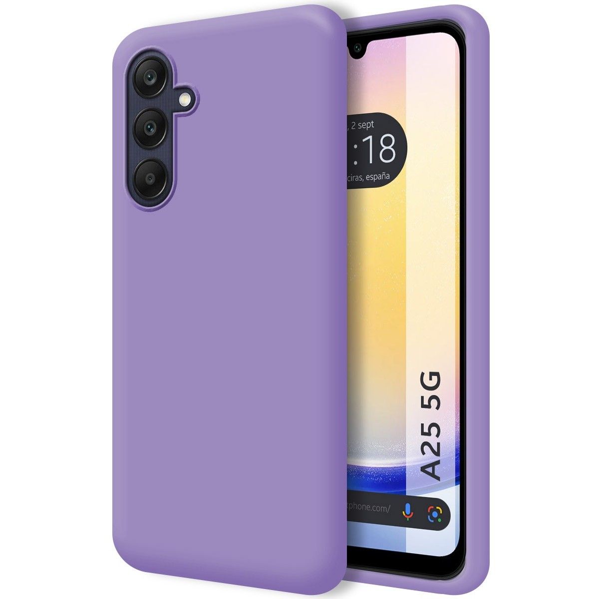 Funda Silicona Líquida Ultra Suave para Samsung Galaxy A25 5G color Morada