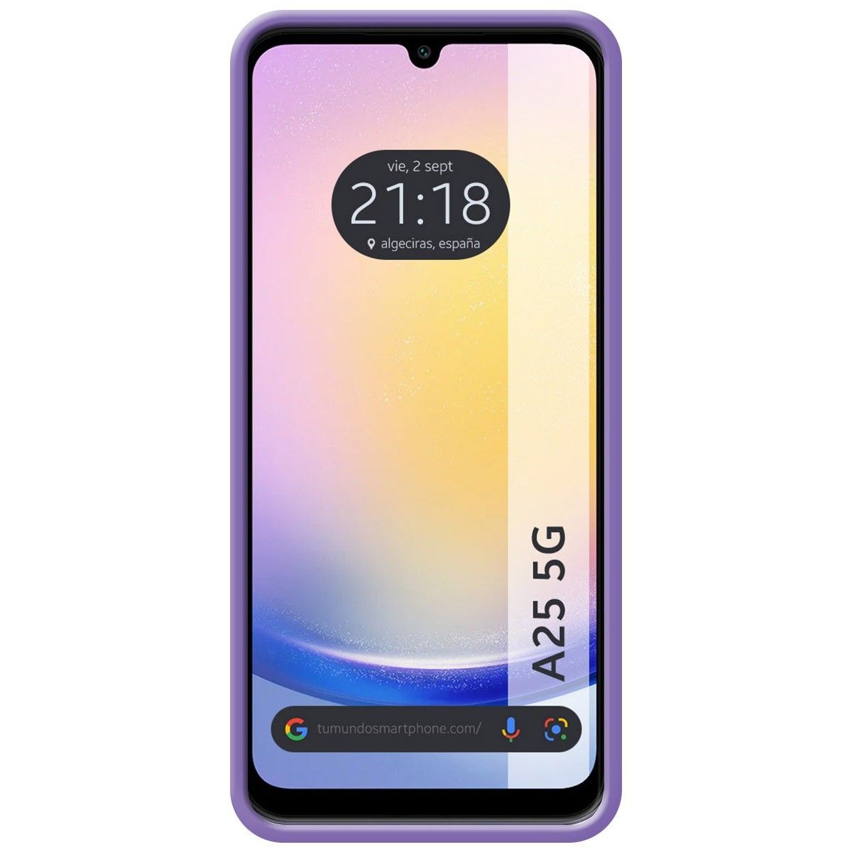 Funda Silicona Líquida Ultra Suave para Samsung Galaxy A25 5G color Morada