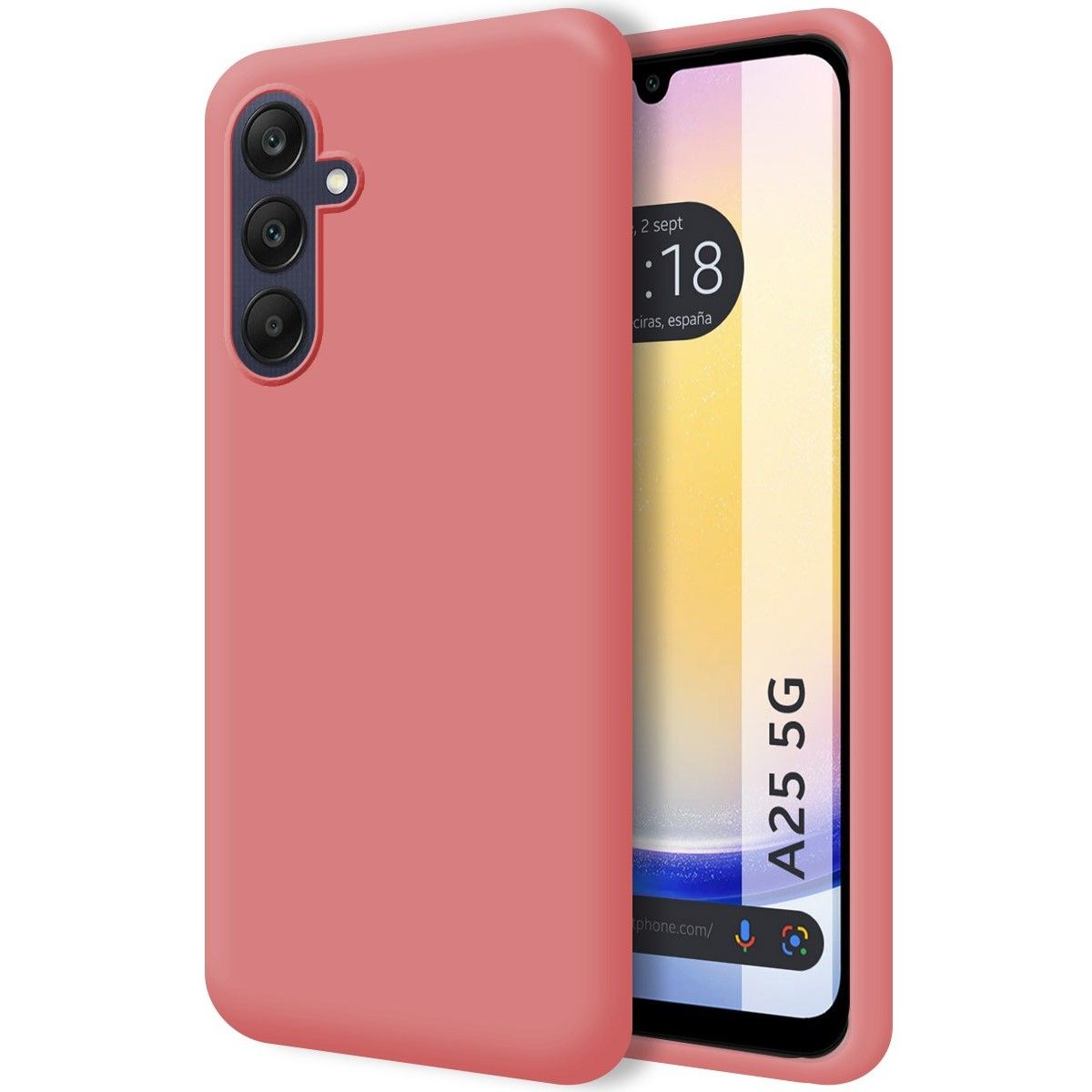 Funda Silicona Líquida Ultra Suave para Samsung Galaxy A25 5G color Rosa