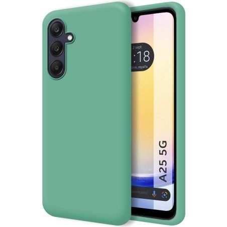 Funda Silicona Líquida Ultra Suave para Samsung Galaxy A25 5G color Verde