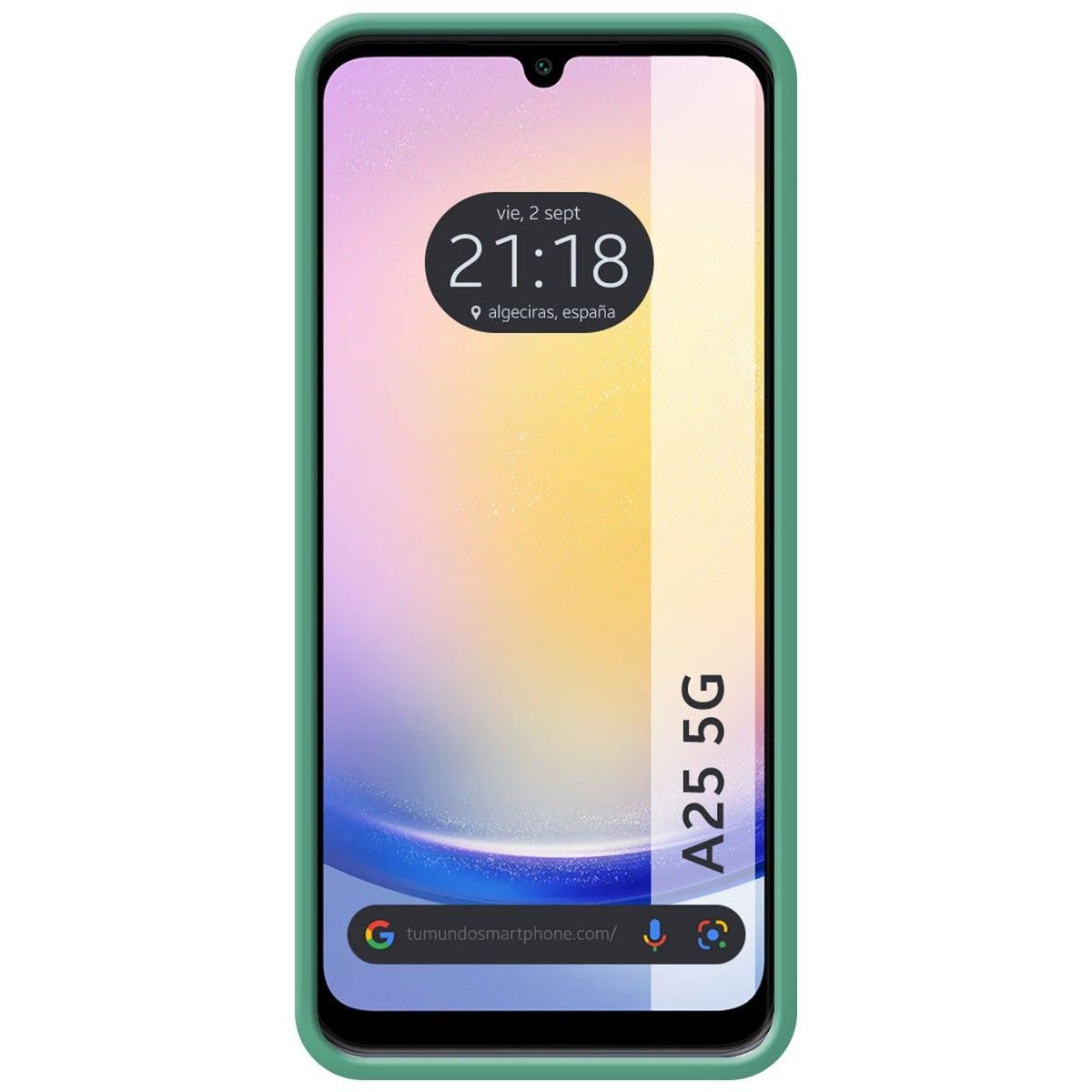Funda Silicona Líquida Ultra Suave para Samsung Galaxy A25 5G color Verde