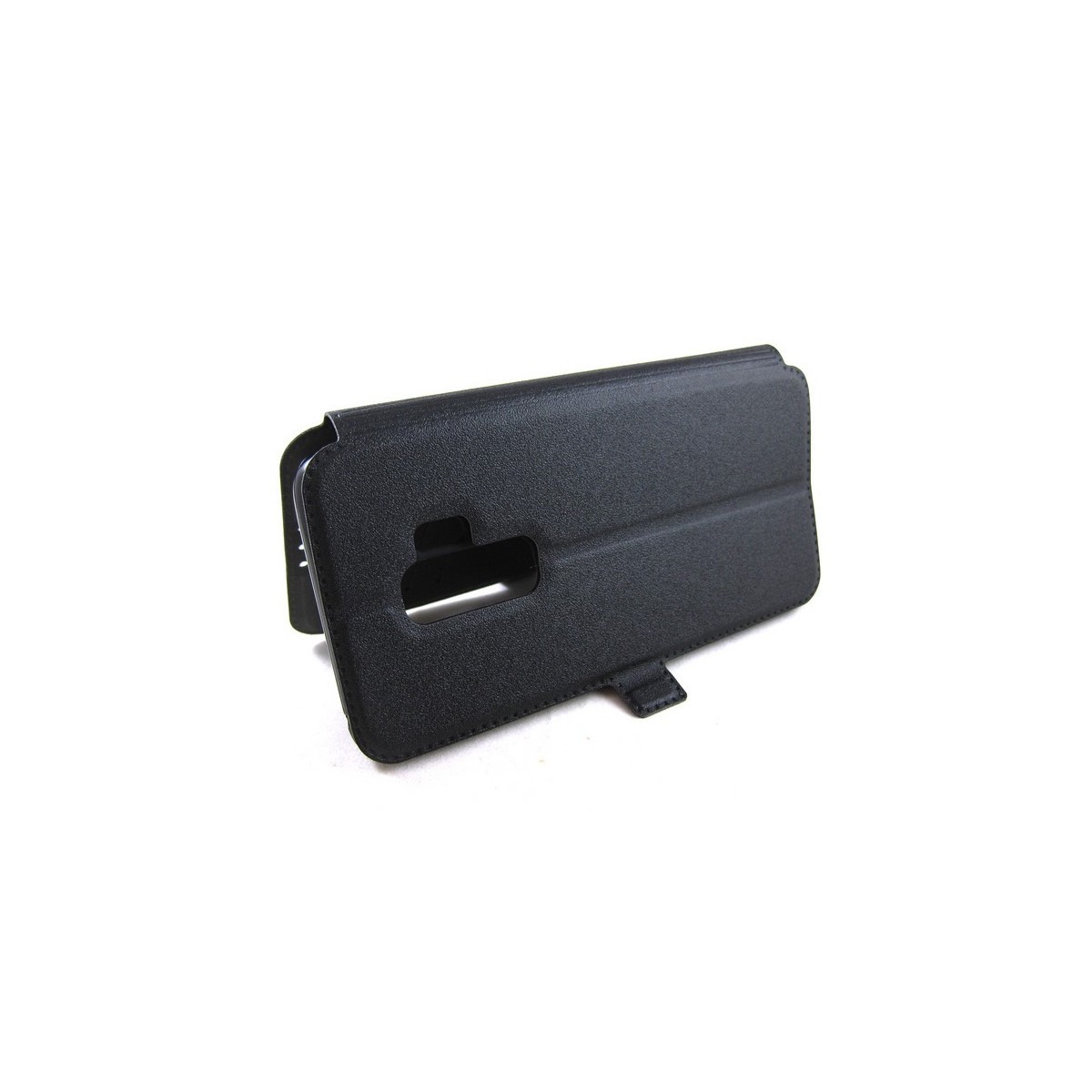 Funda Soporte Piel Negra para Samsung Galaxy S9 Plus Flip Libro