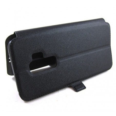 Funda Soporte Piel Negra para Samsung Galaxy S9 Plus Flip Libro