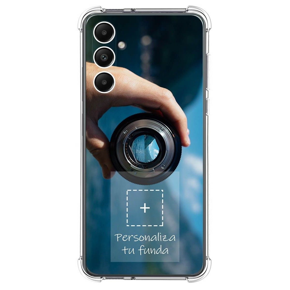 Personaliza tu Funda Silicona AntiGolpes Transparente con tu Fotografía para Samsung Galaxy A05s Dibujo Personalizada