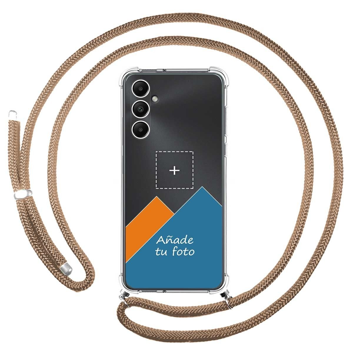 Personaliza tu Funda Colgante Transparente para Samsung Galaxy A05s con Cordon Camel Dibujo Personalizada