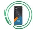 Personaliza tu Funda Colgante Transparente para Samsung Galaxy A05s con Cordon Verde Agua Dibujo Personalizada