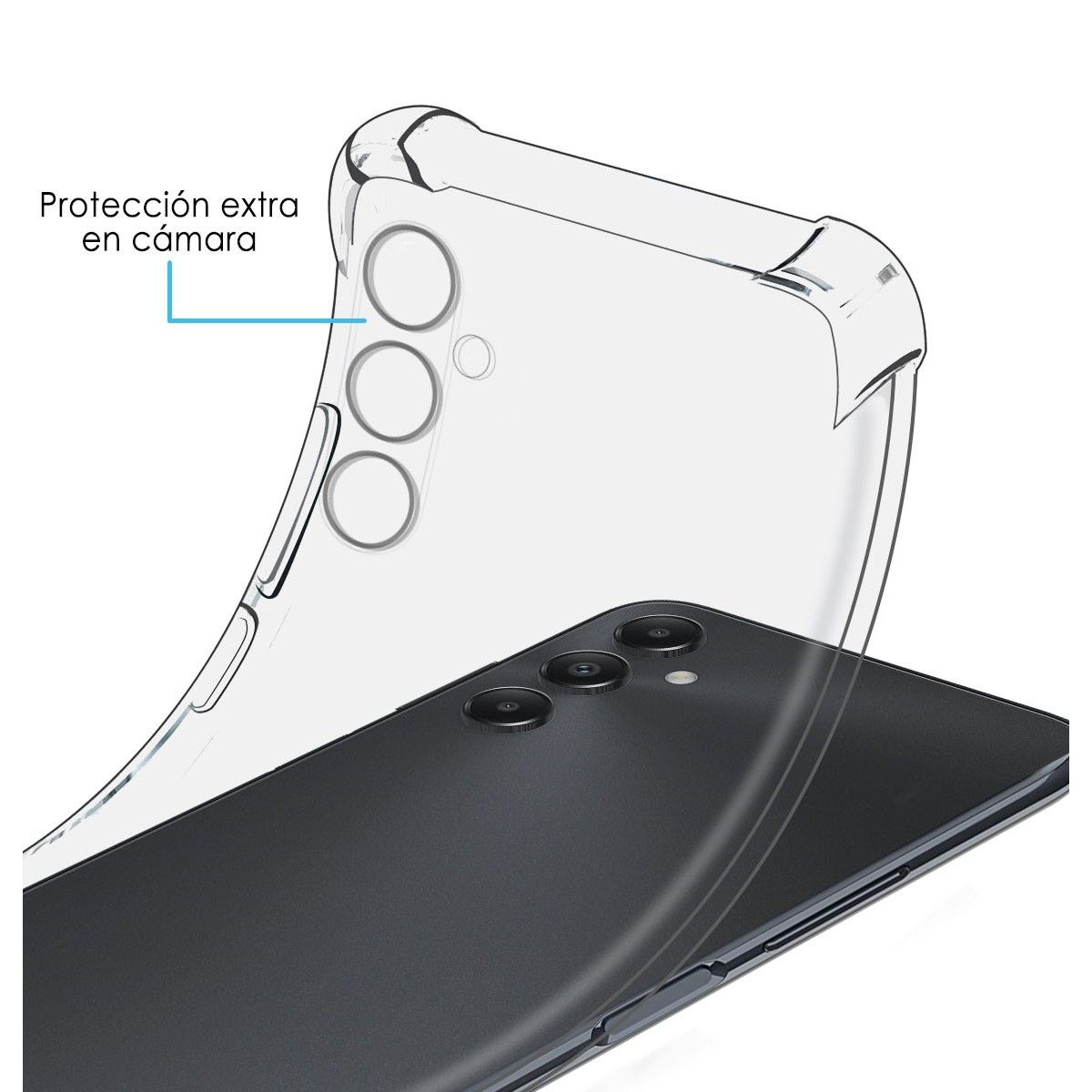 Funda Silicona Antigolpes Transparente para Samsung Galaxy A05s