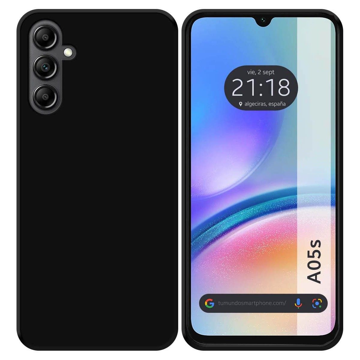 Funda Silicona Gel TPU Negra para Samsung Galaxy A05s