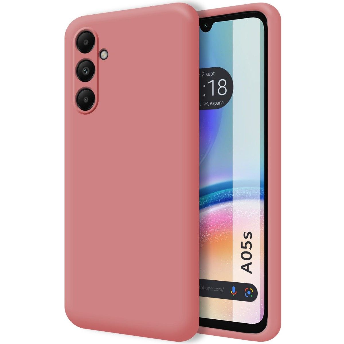 Funda Silicona Líquida Ultra Suave para Samsung Galaxy A05s color Rosa