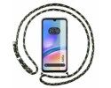 Funda Colgante Transparente para Samsung Galaxy A05s con Cordon Verde / Dorado