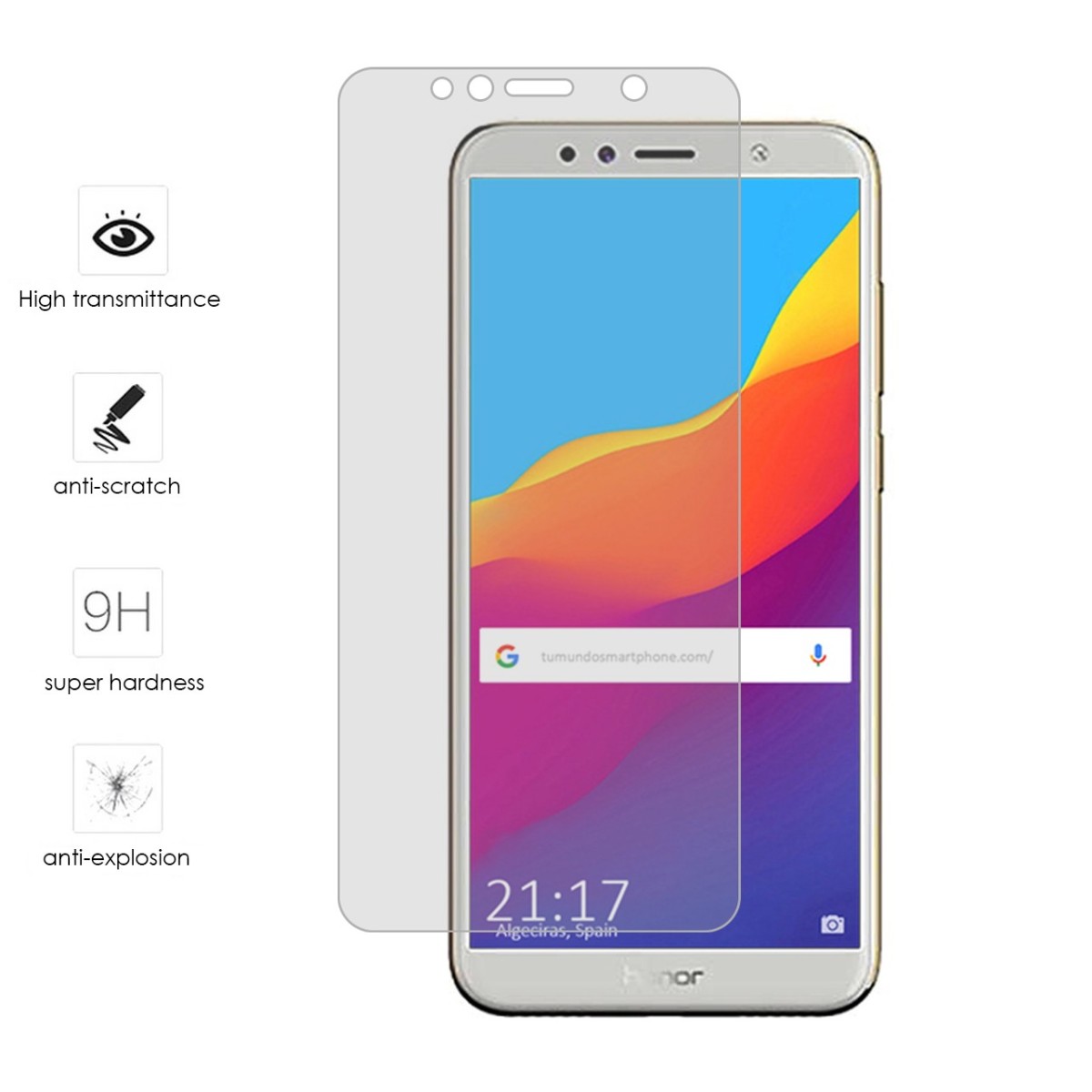 Protector Cristal Templado para Huawei Honor 7A / Y6 2018 Vidrio