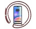 Funda Colgante Transparente para Samsung Galaxy A05s con Cordon Rosa / Dorado