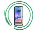 Funda Colgante Transparente para Samsung Galaxy A05s con Cordon Verde Agua