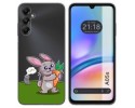 Funda Silicona Transparente para Samsung Galaxy A05s diseño Conejo Dibujos