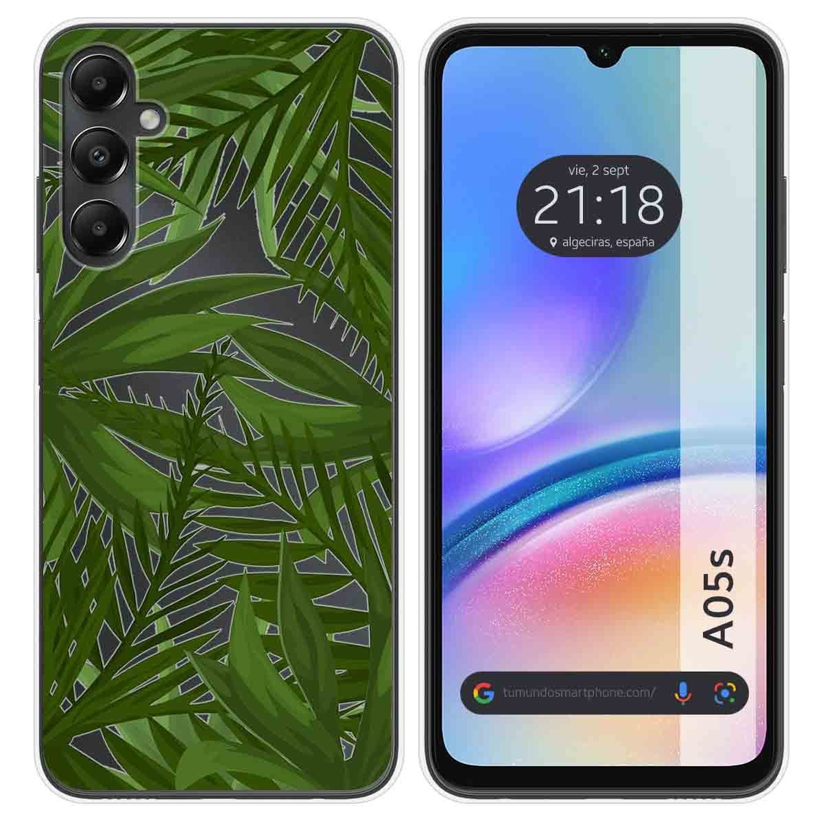 Funda Silicona Transparente para Samsung Galaxy A05s diseño Jungla Dibujos