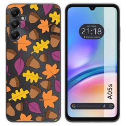 Funda Silicona Transparente para Samsung Galaxy A05s diseño Otoño Dibujos