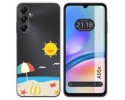 Funda Silicona Transparente para Samsung Galaxy A05s diseño Playa Dibujos