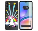 Funda Silicona Transparente para Samsung Galaxy A05s diseño Unicornio Dibujos