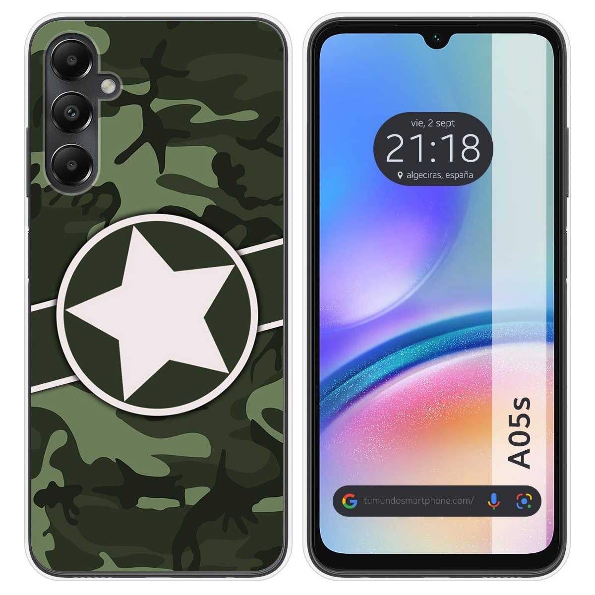 Funda Silicona para Samsung Galaxy A05s diseño Camuflaje 01 Dibujos