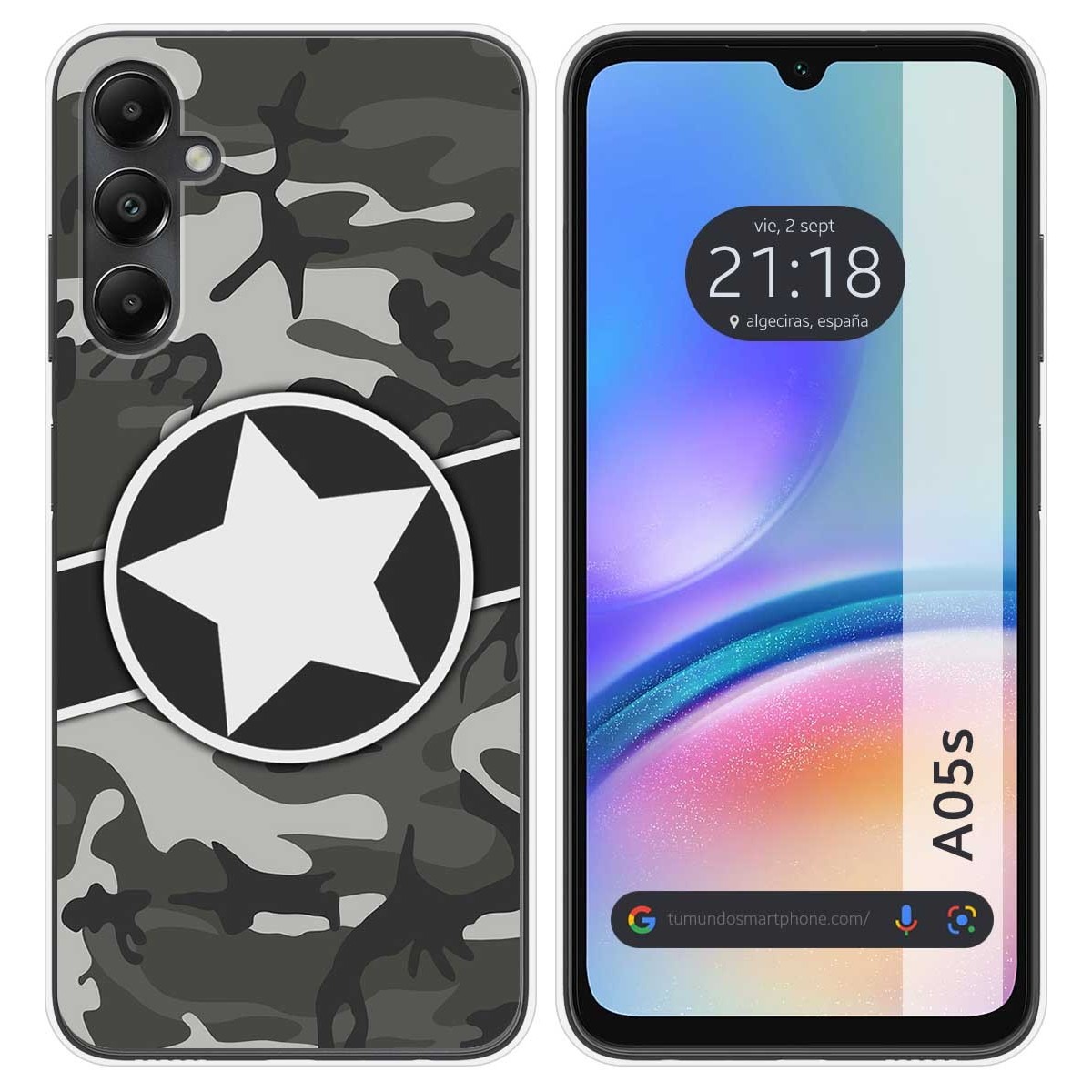 Funda Silicona para Samsung Galaxy A05s diseño Camuflaje 02 Dibujos