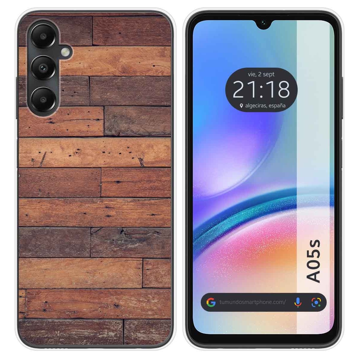 Funda Silicona para Samsung Galaxy A05s diseño Madera 03 Dibujos