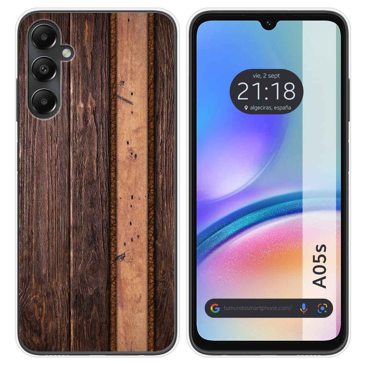 Funda Silicona para Samsung Galaxy A05s diseño Madera 05 Dibujos