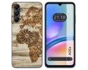 Funda Silicona para Samsung Galaxy A05s diseño Madera 07 Dibujos