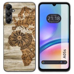 Funda Silicona para Samsung Galaxy A05s diseño Madera 07 Dibujos