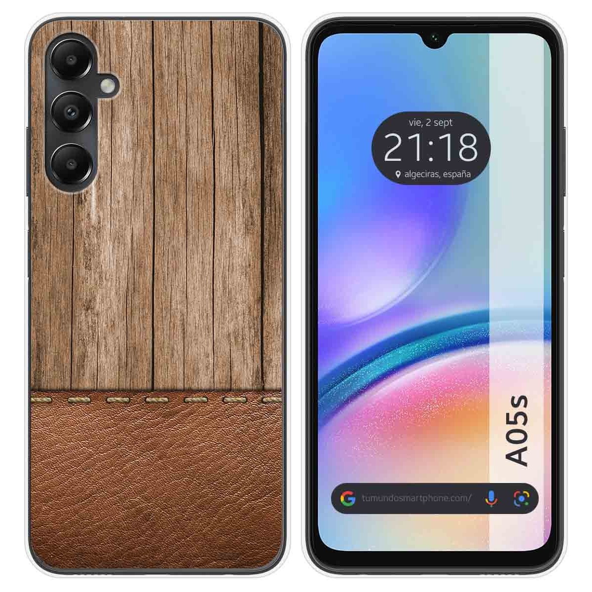 Funda Silicona para Samsung Galaxy A05s diseño Madera 09 Dibujos