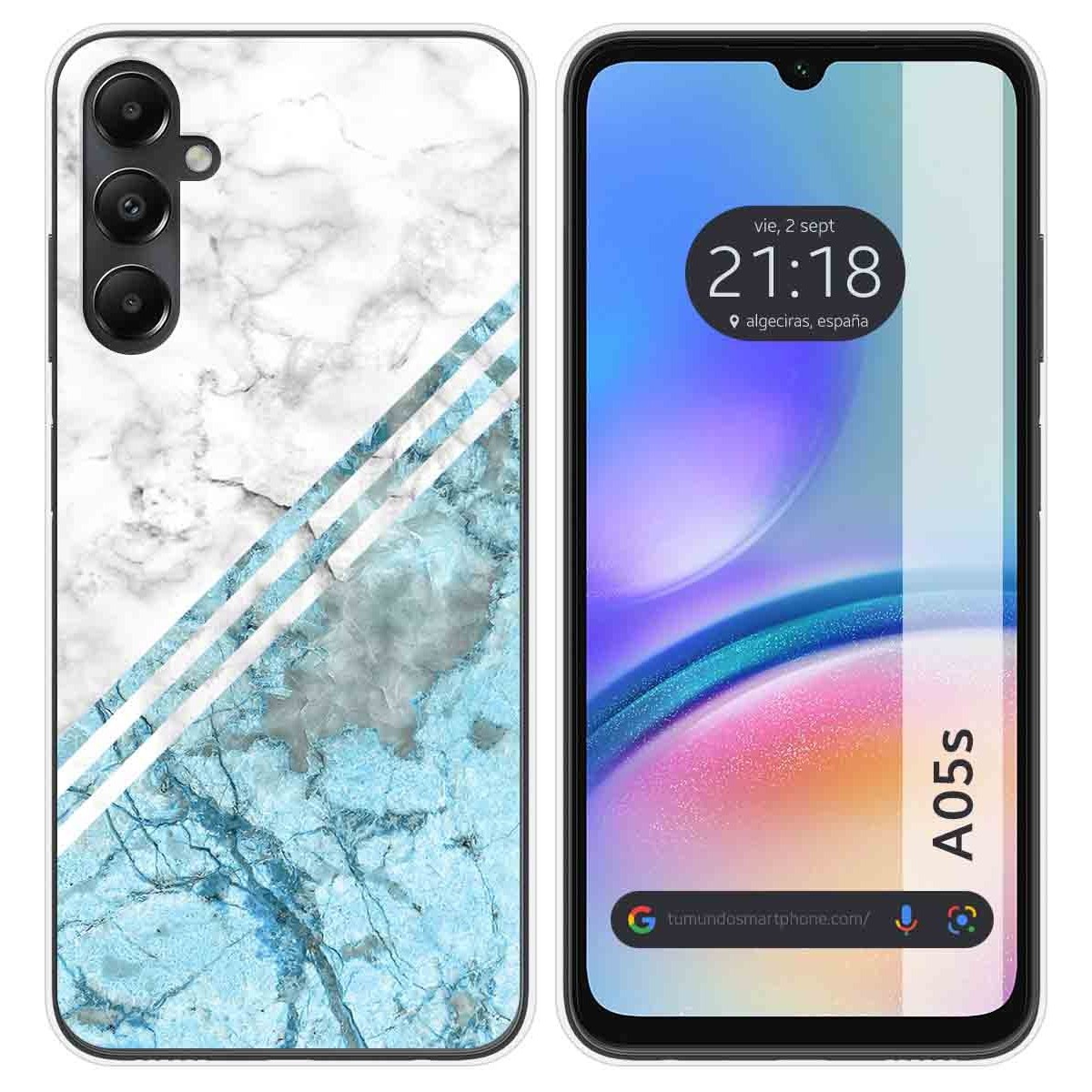 Funda Silicona para Samsung Galaxy A05s diseño Mármol 02 Dibujos
