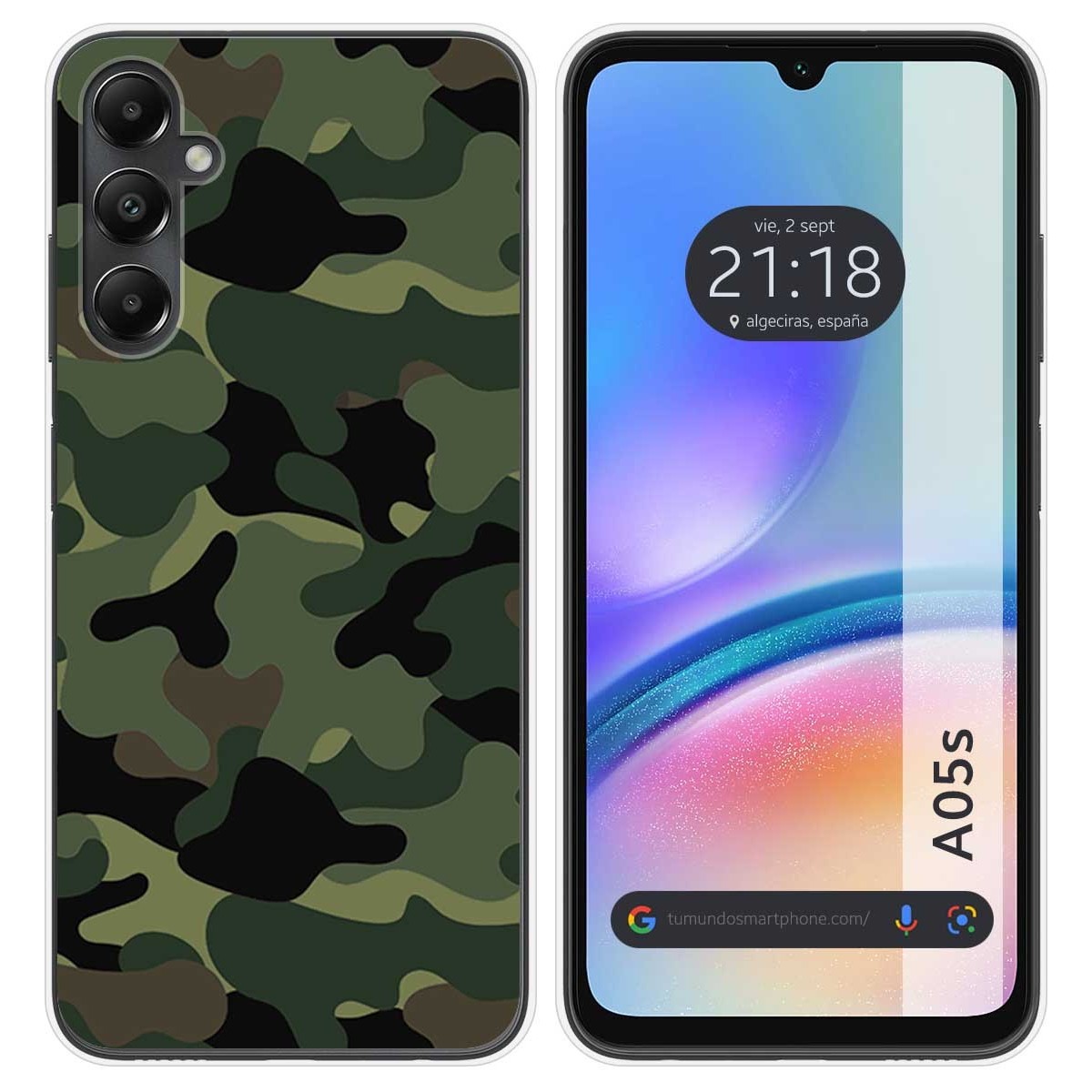 Funda Silicona para Samsung Galaxy A05s diseño Camuflaje Dibujos