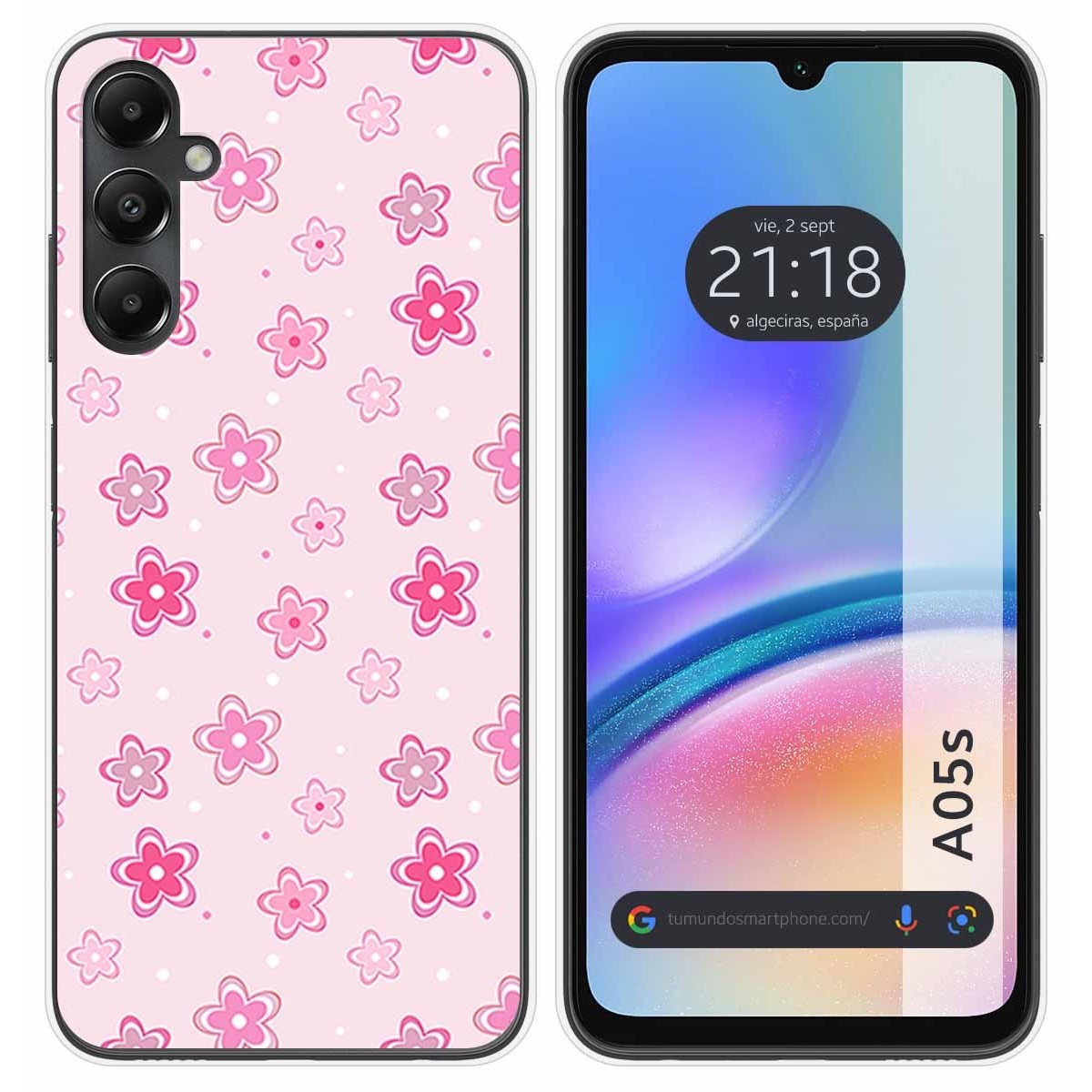 Funda Silicona para Samsung Galaxy A05s diseño Flores Dibujos