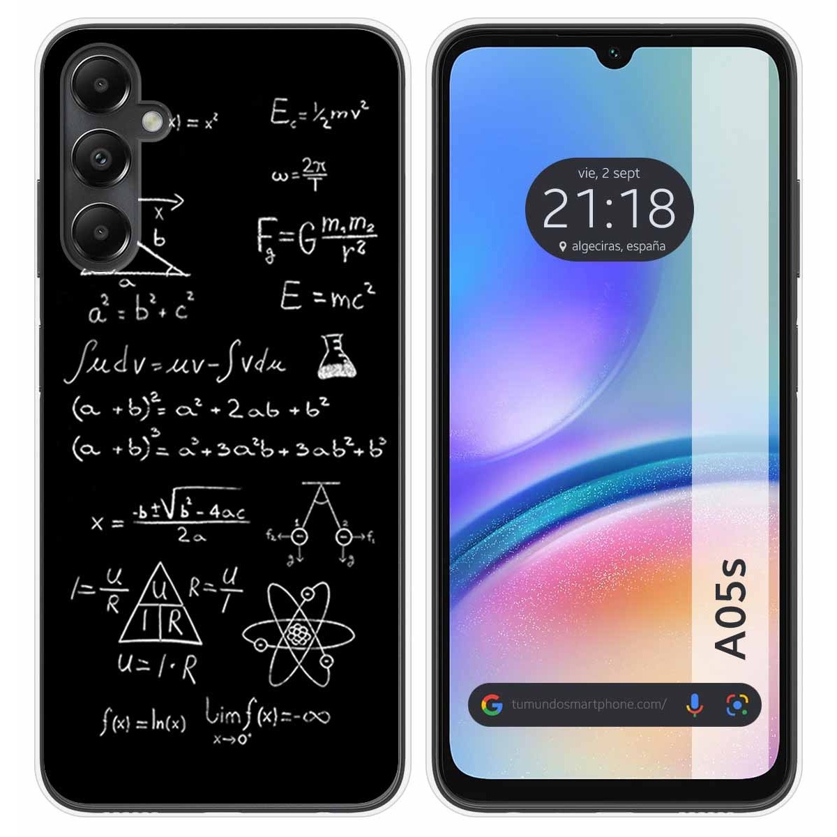 Funda Silicona para Samsung Galaxy A05s diseño Formulas Dibujos