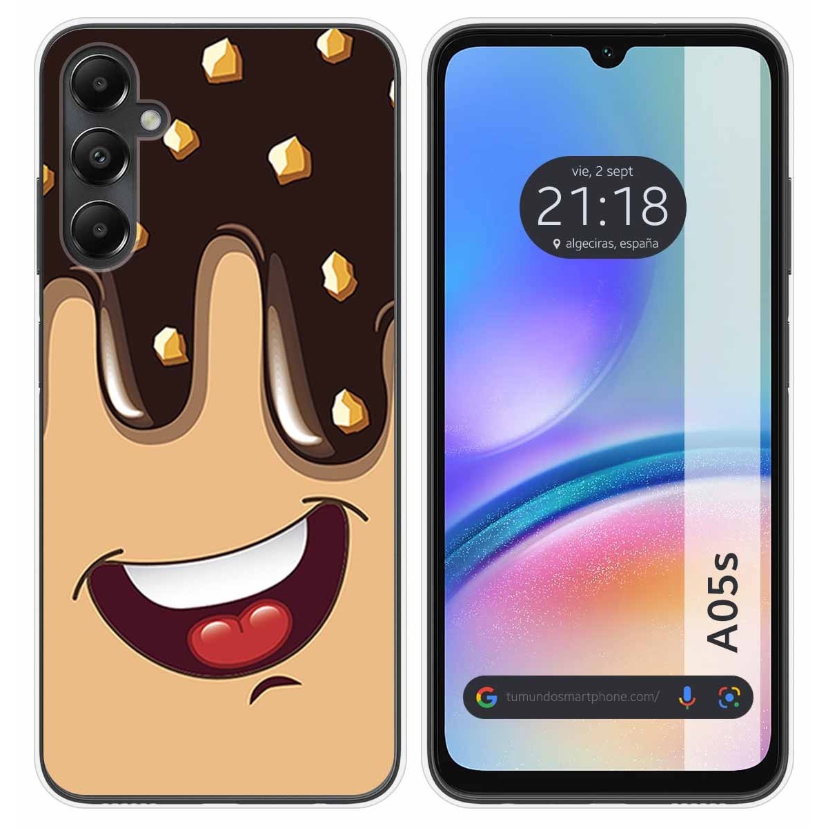 Funda Silicona para Samsung Galaxy A05s diseño Helado Chocolate Dibujos