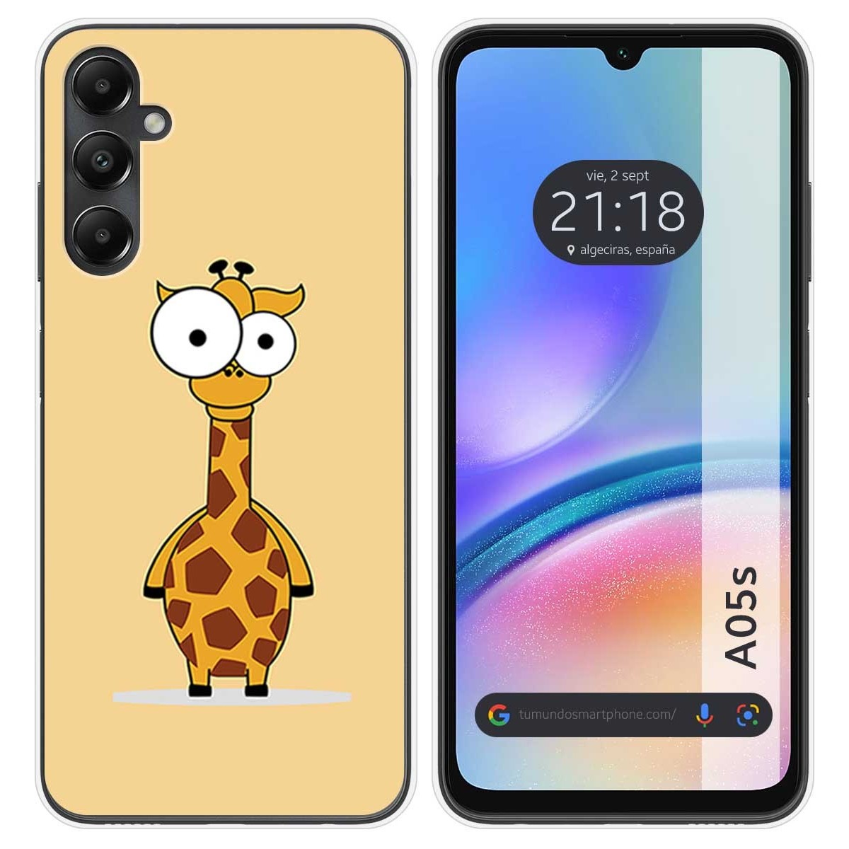 Funda Silicona para Samsung Galaxy A05s diseño Jirafa Dibujos