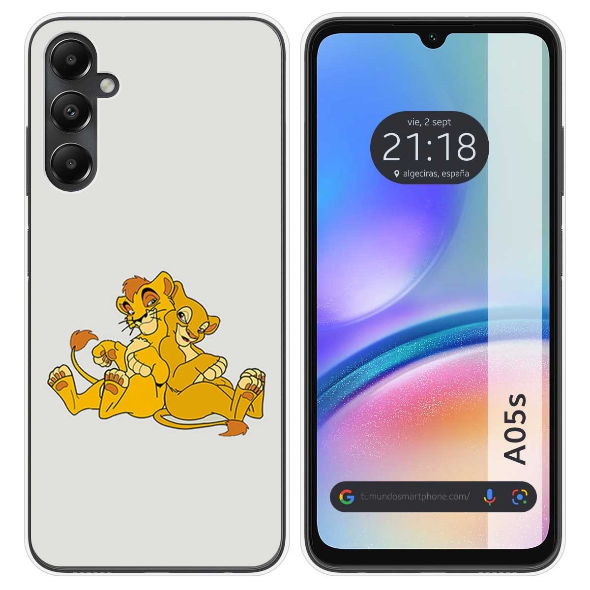 Funda Silicona para Samsung Galaxy A05s diseño Leones Dibujos