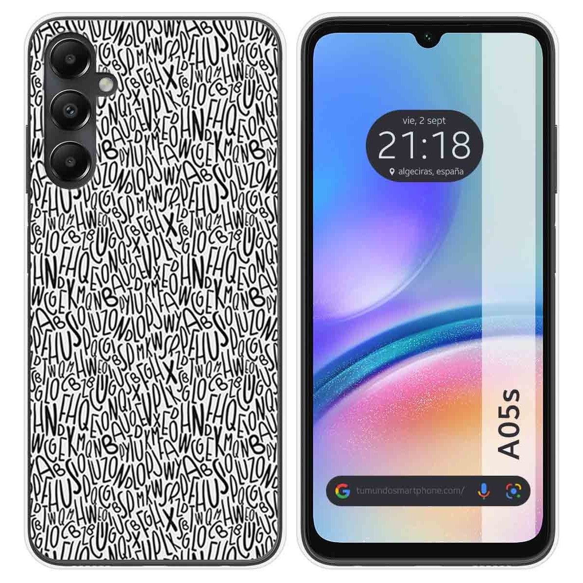 Funda Silicona para Samsung Galaxy A05s diseño Letras Dibujos