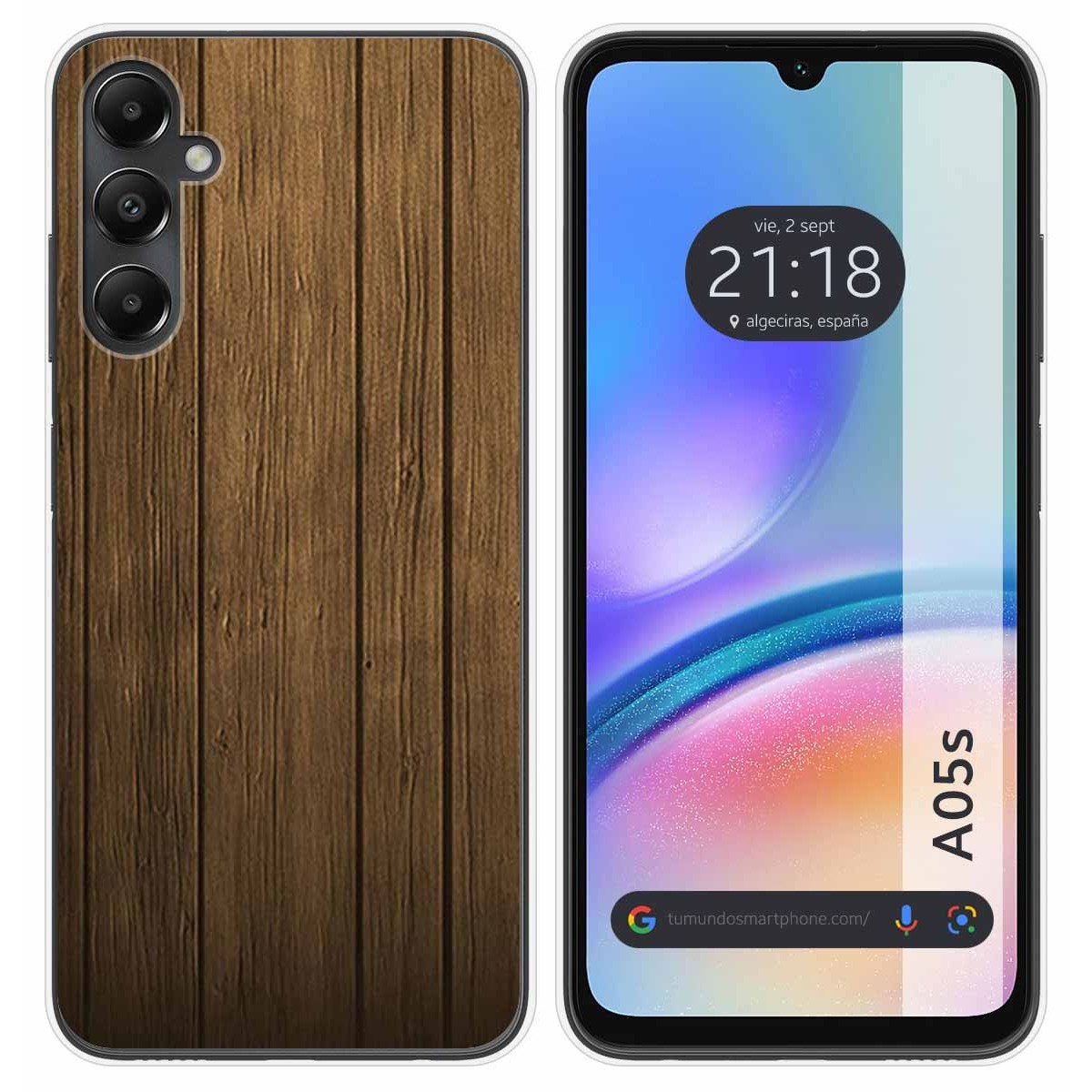 Funda Silicona para Samsung Galaxy A05s diseño Madera Dibujos